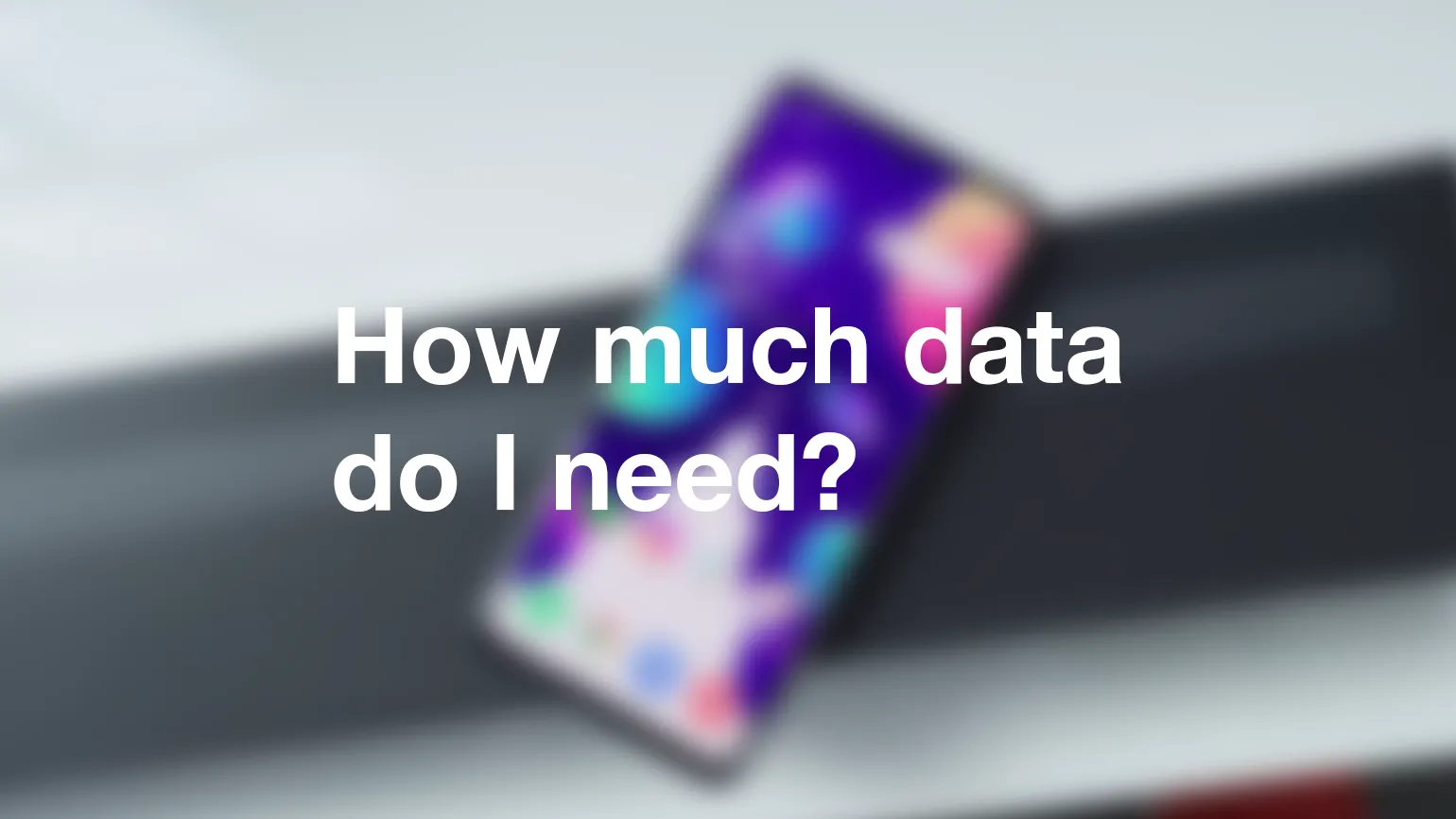 Accurately estimate your monthly data usage by analysing your specific phone usage patterns