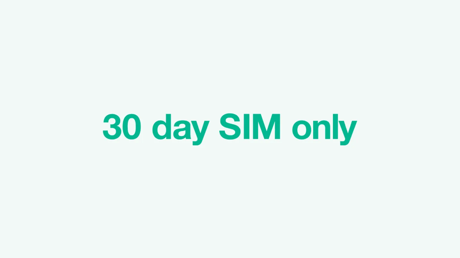 30 Day SIM Only Deals