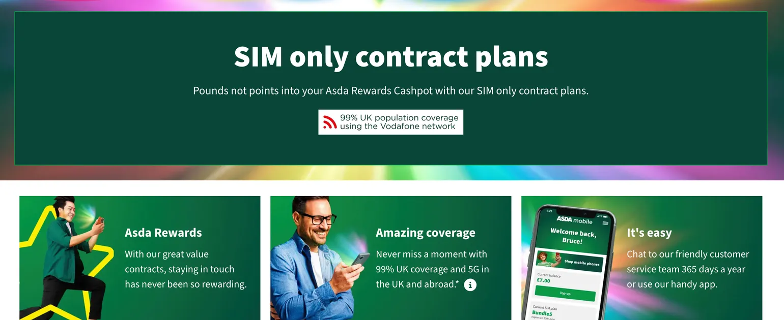 Asda Mobile now offer 12 and 24 month SIM only contracts