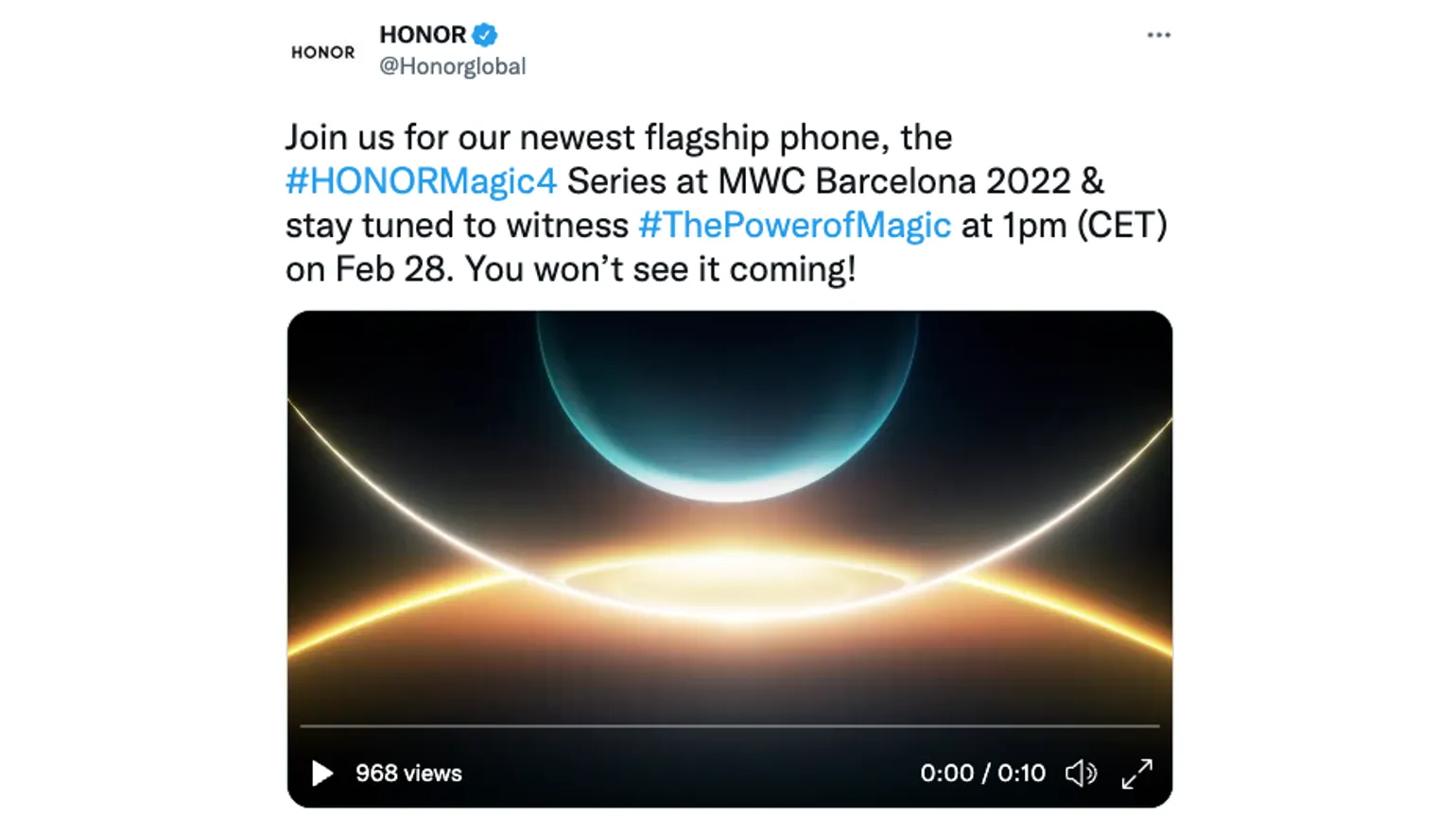 Honor Magic4 announcement