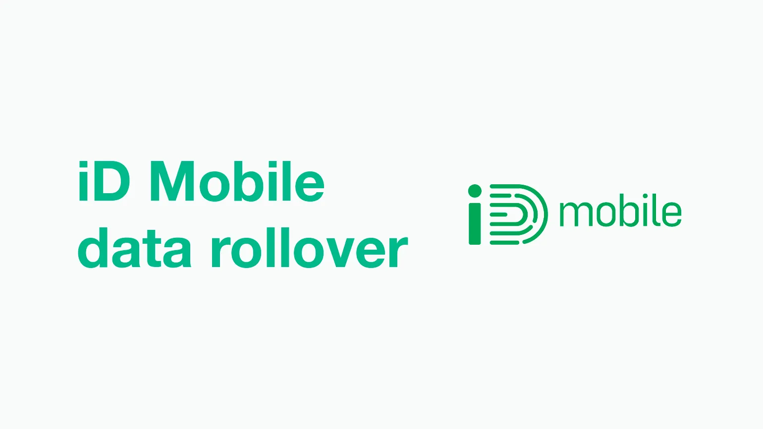iD Mobile data rollover