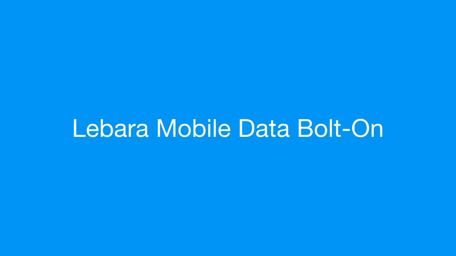 Lebara Mobile data bolt-ons