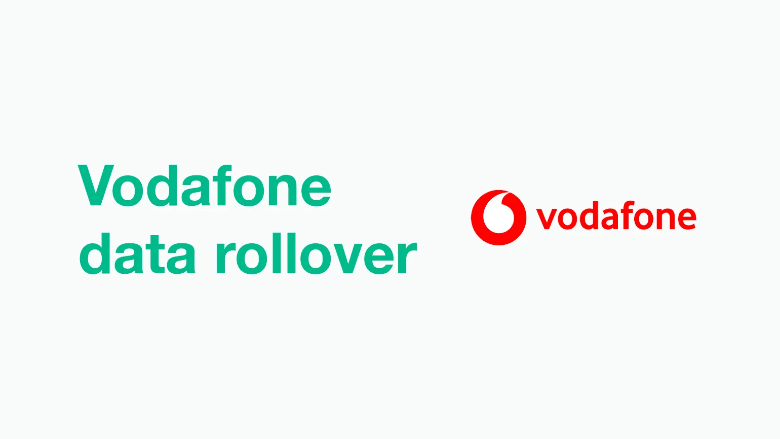 Vodafone data rollover