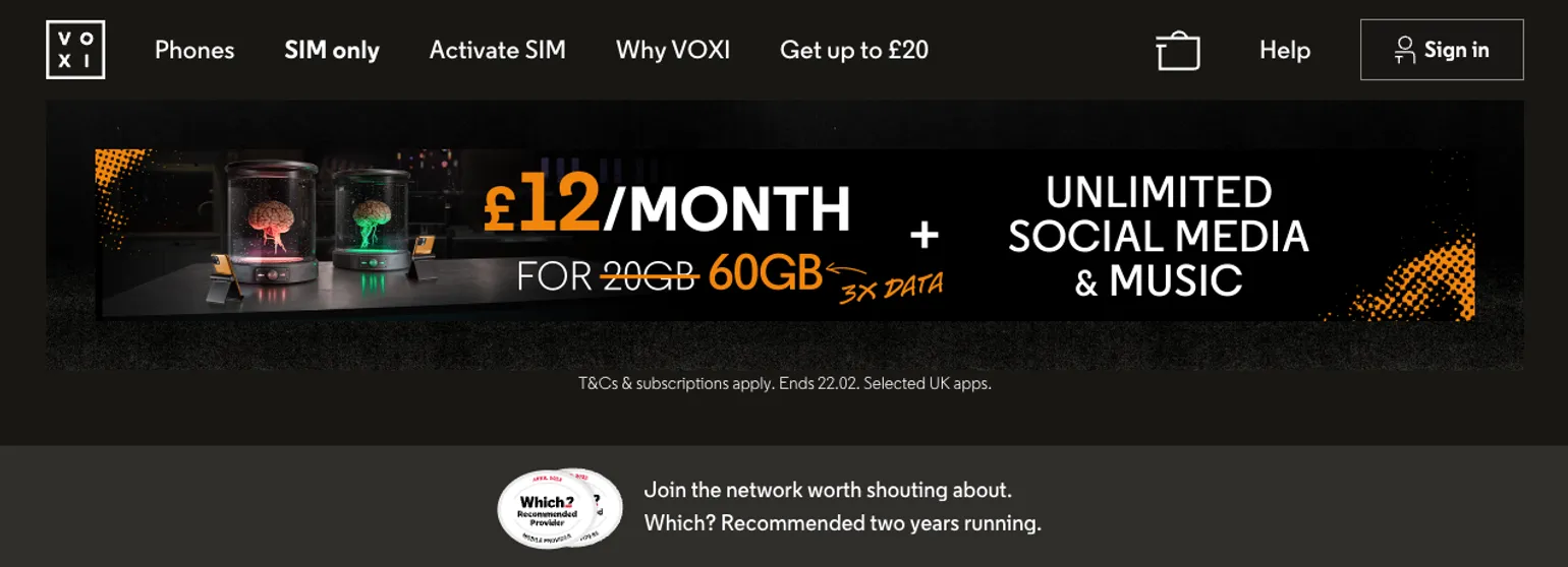 VOXI running triple data offer on select plans if you sign up before 22 January